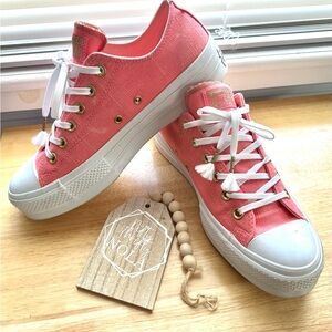 Converse Womens Chuck Taylor All Star Lift Platform Low ⭐️ Drift Pink